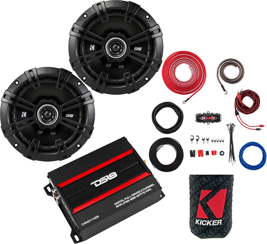 KICKER DS 65.2 スピーカー 2個セット KICKER（キッカー）16cm×23cm+7cmミッドツィーター 2way